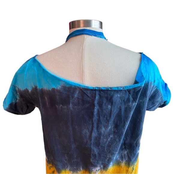 Led Zeppelin U.S. Tour 1975 Tie-Dye DYI Cold-Shoulders Peek-a-Boo Chest Tee M - Picture 3 of 8